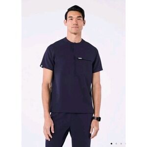 Figs Corfield Henley Scrub Top Navy Blue, Xl, NWT